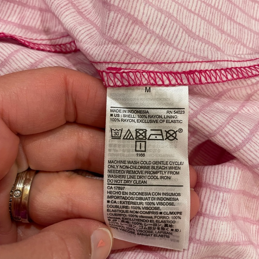 Old Navy Pink Striped Fit & Flare Sundress Mini | A-Line | Size M - Picture 6 of 15